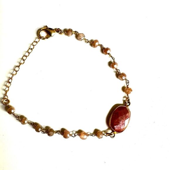 RHODOCHROSITE beaded bracelet - Picture 4 of 10